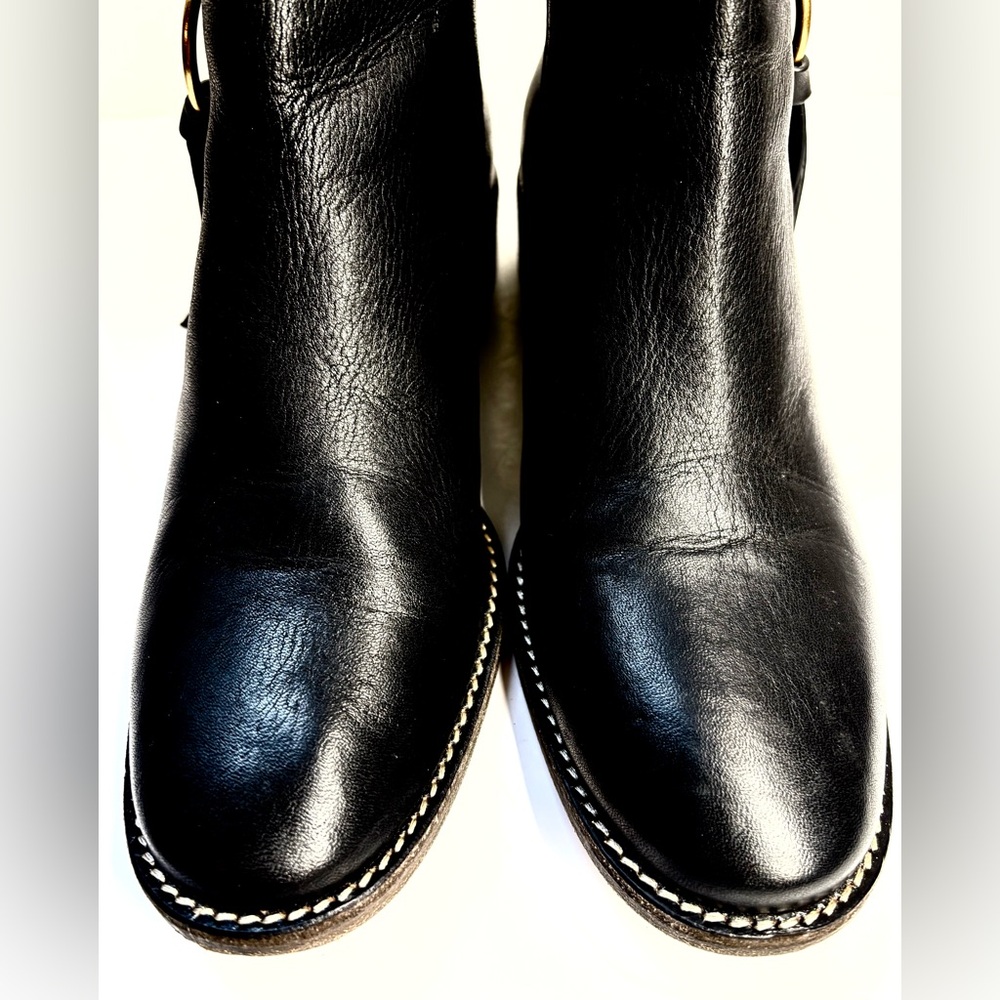 See By Chloe Women's Louise Flat Boot Ankle, Black, Size 6.5 EU 37 - Picture 11 of 13